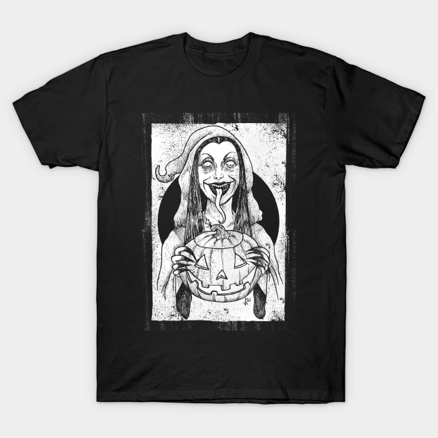 Season of the witch (white print) T-Shirt by Bloody Savage